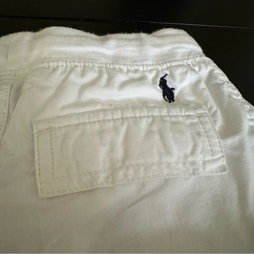 Polo Ralph Lauren Boys White Cargo Shorts | 100% Cotton | Size 2T